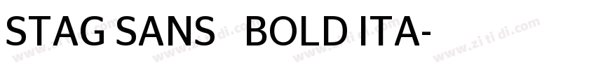 STAG SANS   BOLD ITA字体转换
